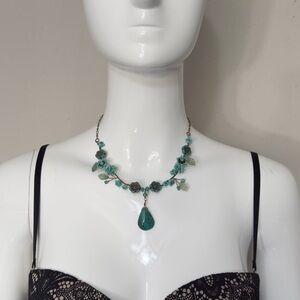 Fairycore Flower Garden Necklace Handcrafted by Claudia Chavez Santa Fe Beadwork
